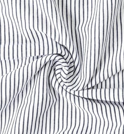 Coupon Tissu Promod Couture - Jersey coton - Rayé bleu - 3m x 145cm