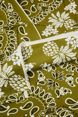 Tissu voile coton Promod - 300 x 137 cm - Bandana kaki
