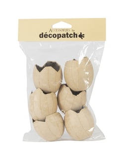Lot de 6 supports à décorer oeufs cassés Décopatch
