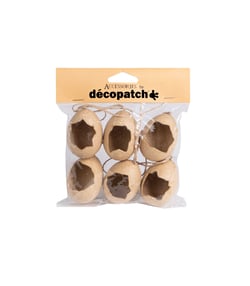 Lot de 6 oeufs cassés à suspendre Décopatch