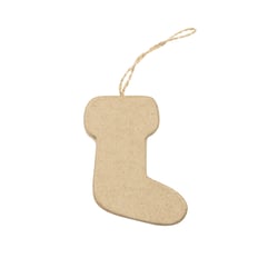 Chaussette plate à suspendre Décopatch - Papier mâché - 1 x 5,5 x 7 cm