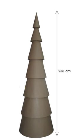 Sapin XL conique en papier mâché - 200 cm