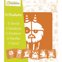 Set de 6 pochoirs Monstres