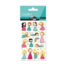 Stickers 3D autocollant Maildor - Cooky Princesse - 40 pièces