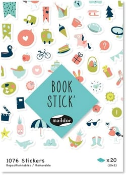 Carnet de stickers autocollants Maildor - Book Stick' Journal - A6 - 1076 pièces
