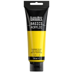 Tube 118 ml de peinture acrylique Liquitex - Basics - Jaune transparent
