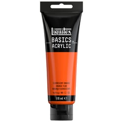 Tube 118 ml de peinture acrylique Liquitex - Basics - Orange fluorescent
