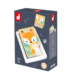 6 cubes en bois massif