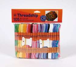 Lot de 105 échevettes + cartonnettes DMC - Coloris divers 