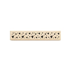 Tampon en bois - All over coeurs 