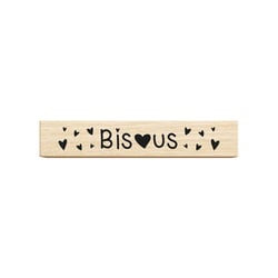 Tampon en bois - Bisous