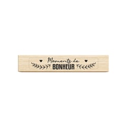 Tampon en bois - Moments de bonheur