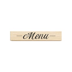 Tampon en bois - Menu