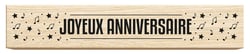 Tampon en bois - Joyeux anniversaire