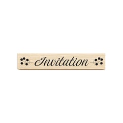Tampon en bois - Invitation