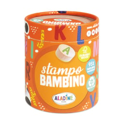 Coffret de tampons en bois - Stampo Bambino Alphabet - 28 pièces + 1 encreur