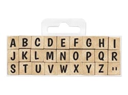 Set de tampons bois - alphabet majuscule