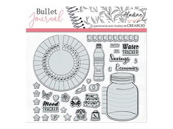 Aladine Bullet Journal Trackers 1 - Ensemble de timbre d'artisanat - clair