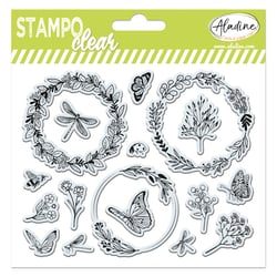 Lot de 17 tampons Aladine - Stampo Clear - Champêtre