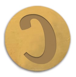 Sceau pour cachet de cire - Alphabet - Lettre C 