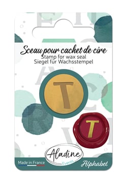 Sceau pour cachet de cire - Alphabet - Lettre T 
