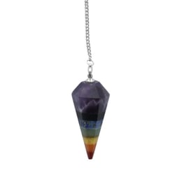 Pendule Cône à Facettes 7 Chakras