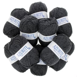 Lot de 10 fils à tricoter 100 % acrylique - Azurite - Tradition - Gris foncé 3077