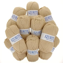 Lot de 10 fils à tricoter 100 % acrylique - Azurite - Tradition - Beige clair 3057