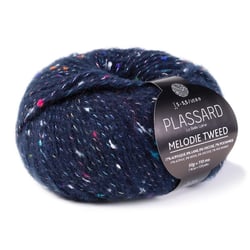 Pelote de fil à tricoter - Plassard - Melodie Tweed - Bleu moyen 22