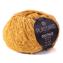 Pelote de fil à tricoter 100% coton - Plassard - Digitalis - Jaune 44