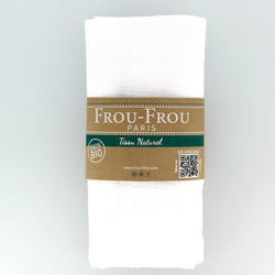 Coupon de tissu double gaz 135 x 60 cm - Neige