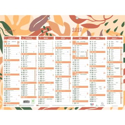 Calendrier recto/verso 2024 Exacompta - 7 mois - Forever@ recyclé - 55 x 40,5 cm 