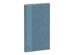 Agenda civil semainier 2022 - Espace 17 Spiralé Baby Croco - 9 x 17,5 cm - Exacompta - Bleu