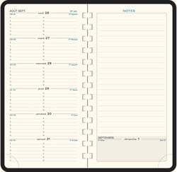 Recharge agenda semainier 2026 Exacompta - 9 x 17,5 cm - Espace 17S