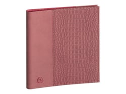 Agenda civil semainier 2022 - Eurotime 18S spiralé Baby Croco - 15 x 17 cm - Exacompta - Rose