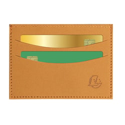 ETUI CARTES POCHE CENT DENIM MOUTARDE