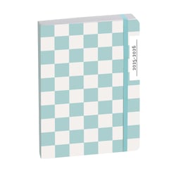 Agenda scolaire journalier 2025/2026 Exacompta - Vert d'eau - 12 x 17 cm - Damier