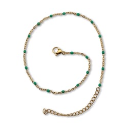 Chaine de cheville - Acier inoxydable - 21 cm + extension 5 cm - Doré
