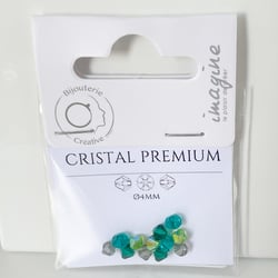 Perles cristal premium - 4mm - Vert d'eau