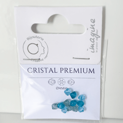 Perles cristal premium - 4mm - Nuance bleu