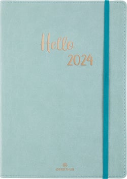Agenda civil semainier 2023/2024 Oberthur - Vert de gris - My Hello - 21,5 x  15,5 cm - Agendas Civil - Agendas - Calendriers