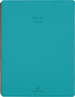 Agenda civil semainier 2023/2024 Oberthur - Bleu canard - Stan - 24,5 x 19  cm