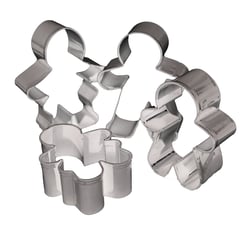 Lot de 4 emporte-pièces ScrapCooking® - Bonhommes pain d'épices - Inox