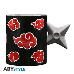 Mug 3D ABYstyle - Naruto - Akatsuki (anse shuriken) - 460 mL