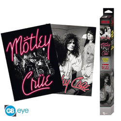 Lot de 2 posters GB Eye - Mötley Crüe - Néon rose et camisole - 52 x 38 cm 