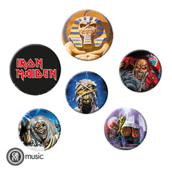 Lot de badges GB eye music - Iron Maiden mix