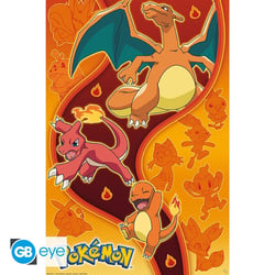 Poster GB Eye - Pokémon - Type feu - 91,5 x 61 cm 
