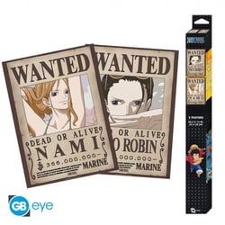 Lot de 2 posters GB Eye - One Piece - Nami & Robin - 52 x 38 cm 