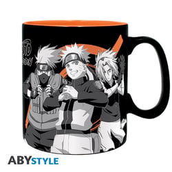 Mug AbyStyle - Naruto Shippuden - Groupe noir et blanc - 460 ml