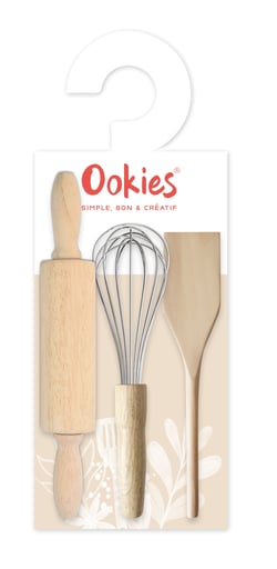 Lot de 3 ustensiles apprenti pâtissier Ookies